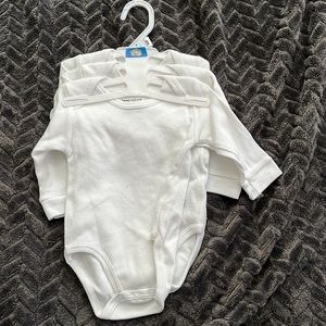 3 white 3-6 month onesies